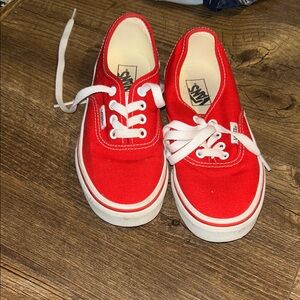 Vans Kids Bright Red Sneakers